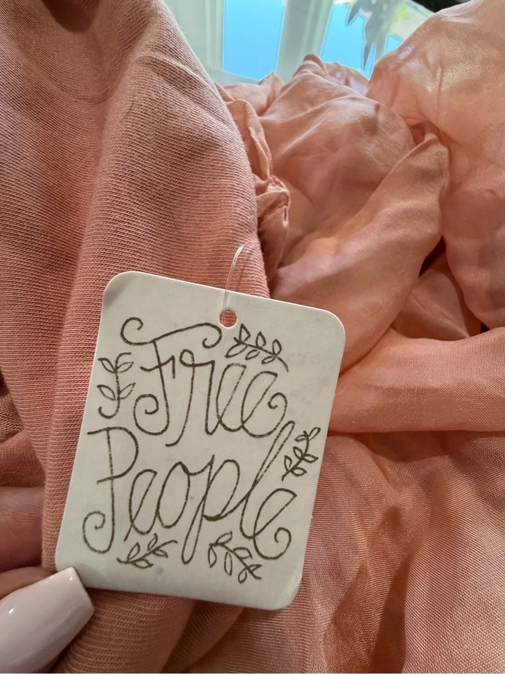 NWT Free People Peach Wide Leg Harem Pants Size L - Picture 2 of 3